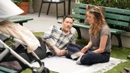 Danny and Tessa with Arya at the park on The Young and the Restless | Image: JPI